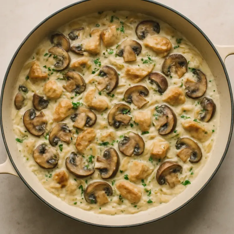 One-Pot Chicken & Mushroom Orzo
